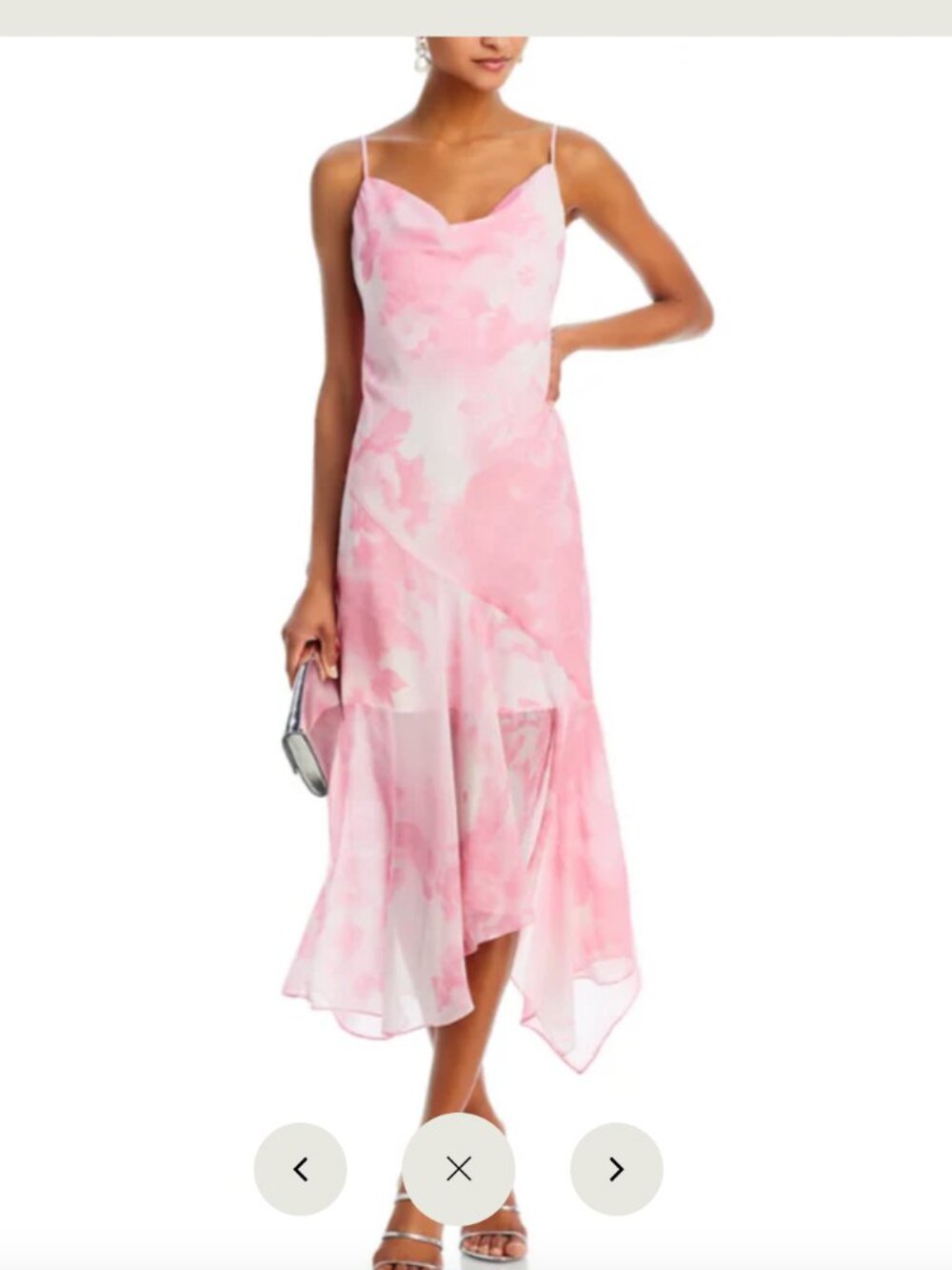 WAYF Rendezvous Cowl Neck Slip Midi Dress - Picture 4 of 5